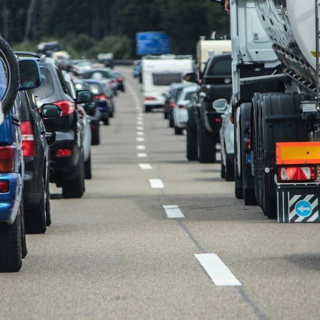 Stau auf der Autobahn