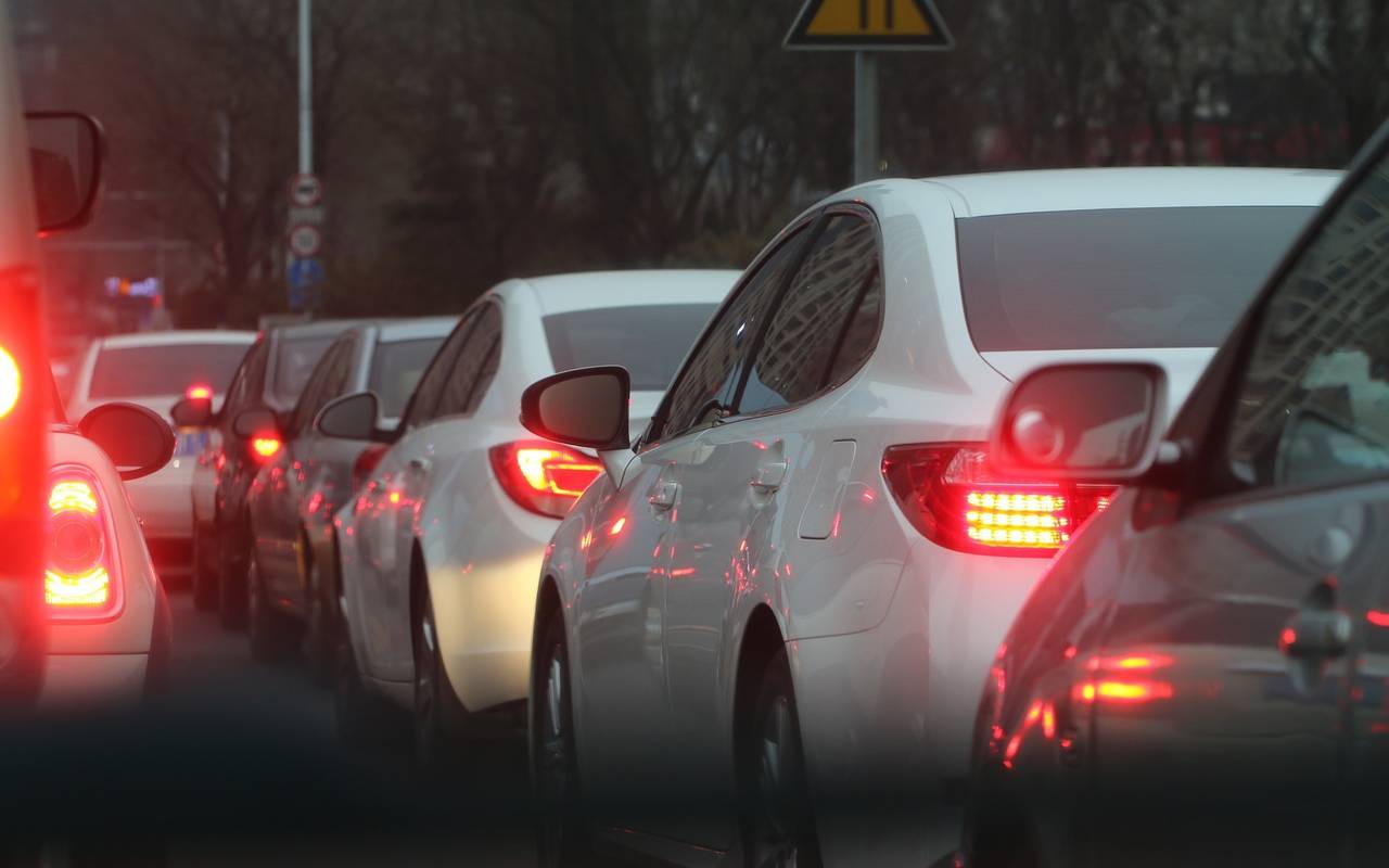 Stau im Autoverkehr