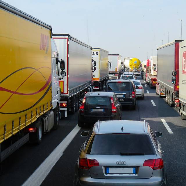 Stau auf der Autobahn