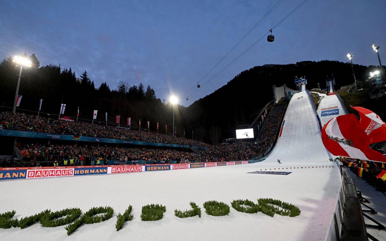 Die Skisprung-Arena in Oberstdorf