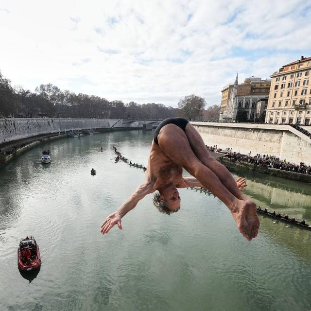 Neujahrstauchgang in Rom