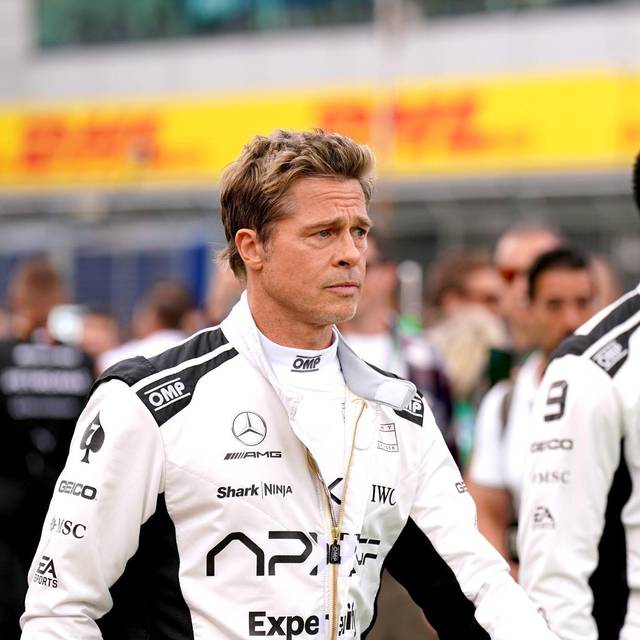 Brad Pitt (l) und Damson Idris