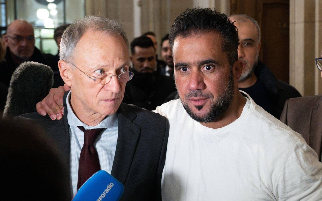 Arafat Abou-Chaker (r) mit dem Anwalt Hansgeorg Birkhoff