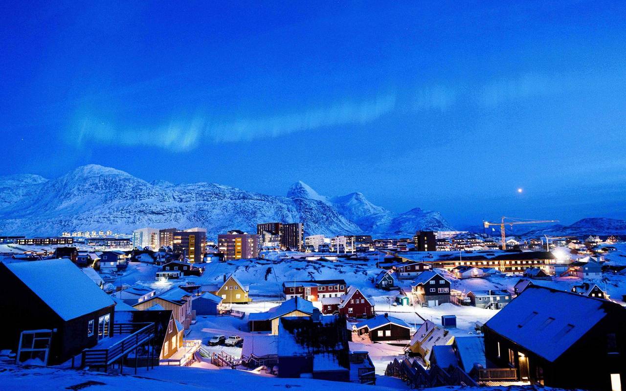 Polarlichter über Grönland