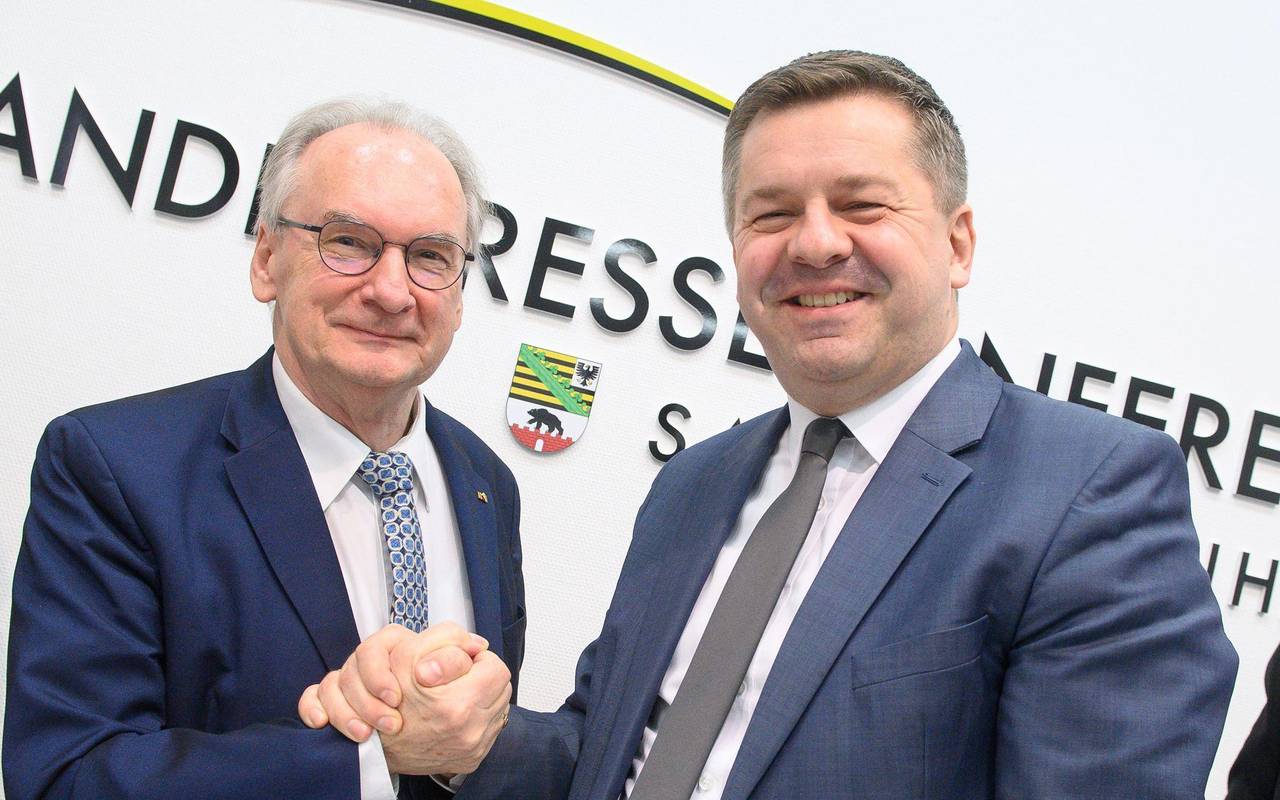 Reiner Haseloff und Sven Schulze