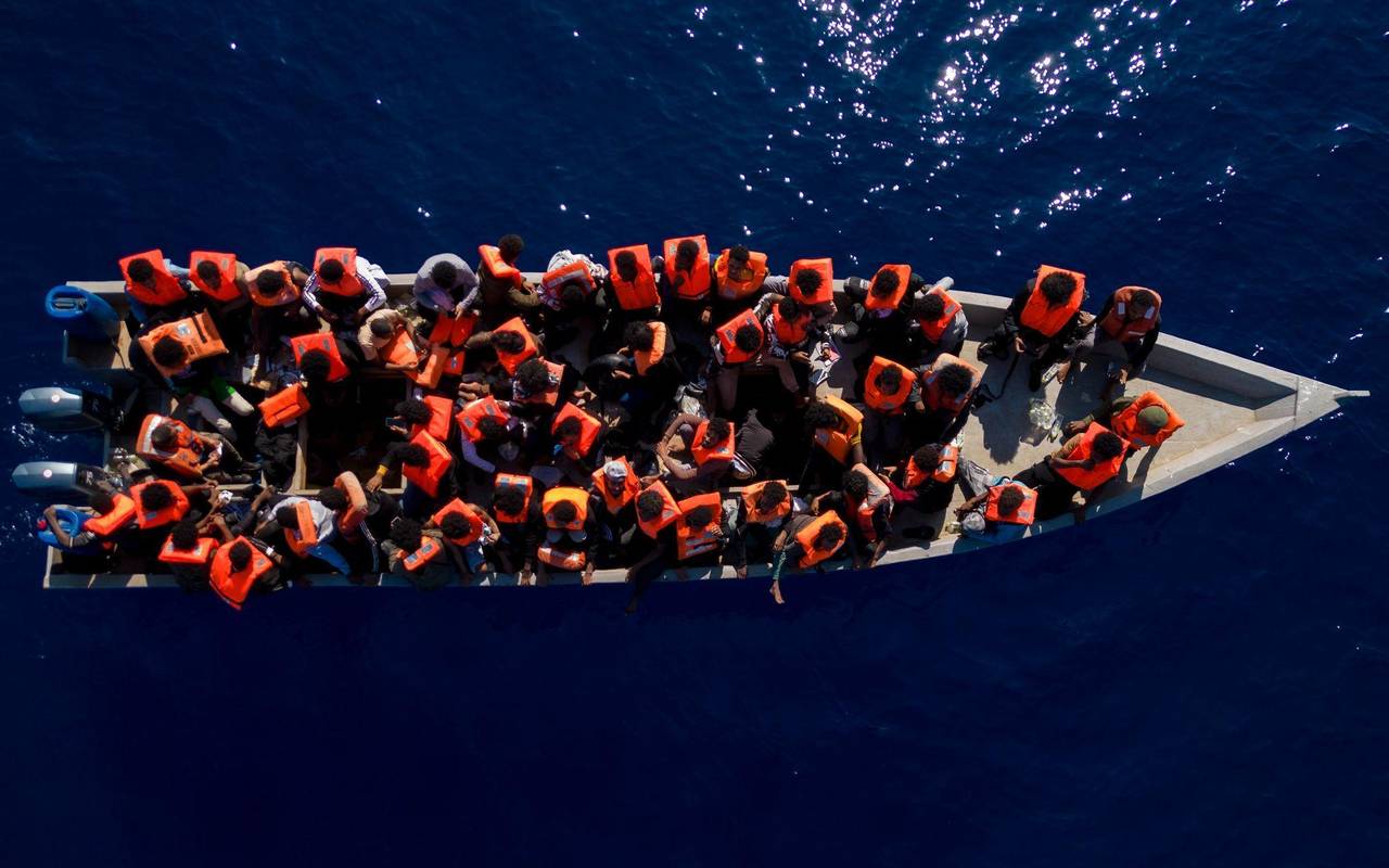 Geflüchtete auf dem Mittelmeer