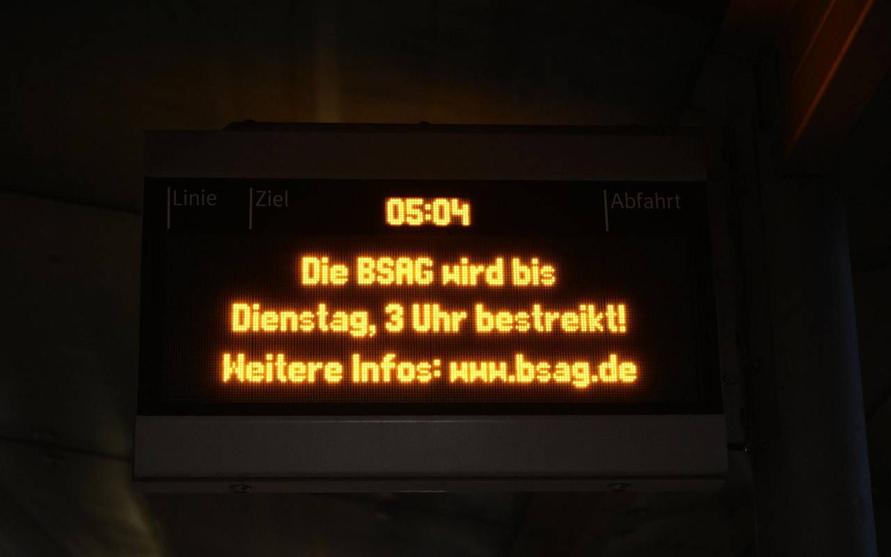 Verdi-Warnstreiks im Nahverkehr – Bremen