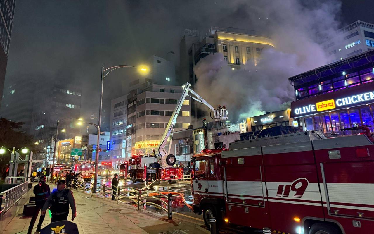 Feuer im Stadtzentrum von Seoul
