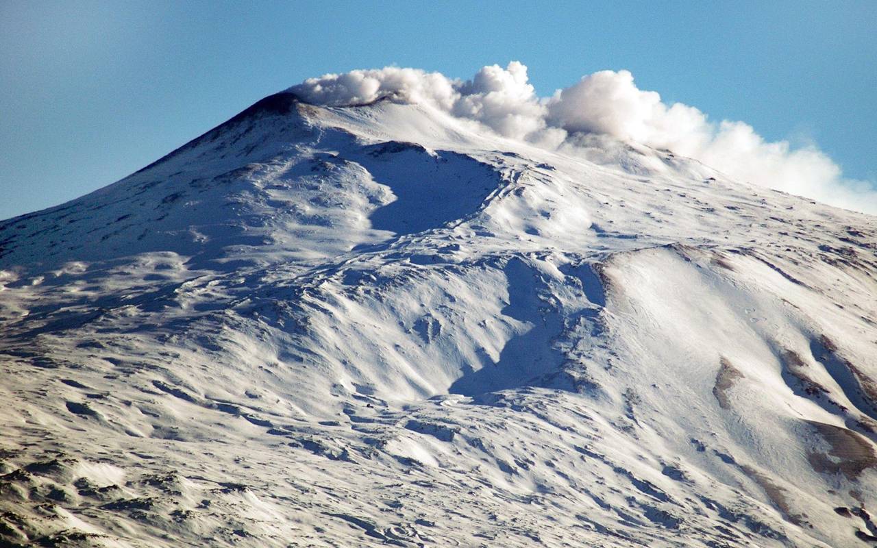 Schneebedeckter Ätna