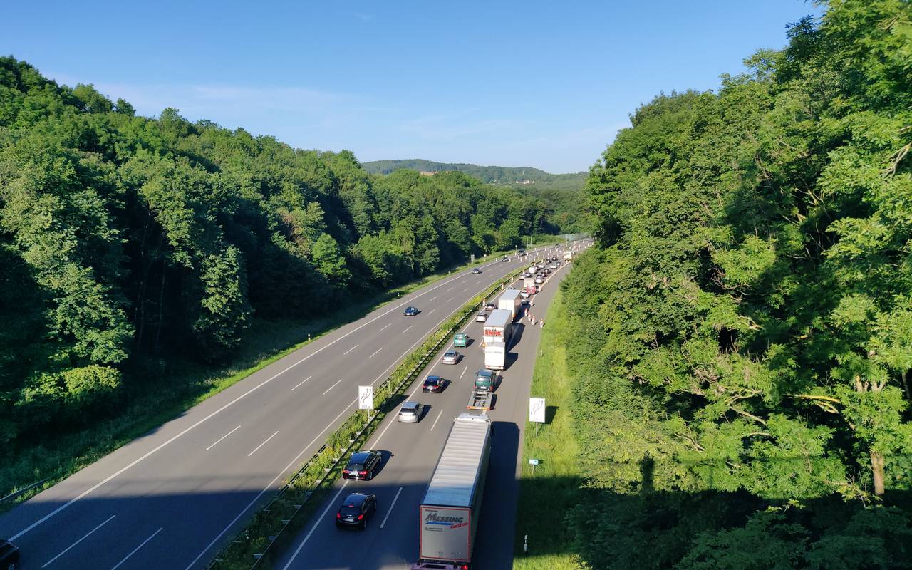 Stau auf der Autobahn