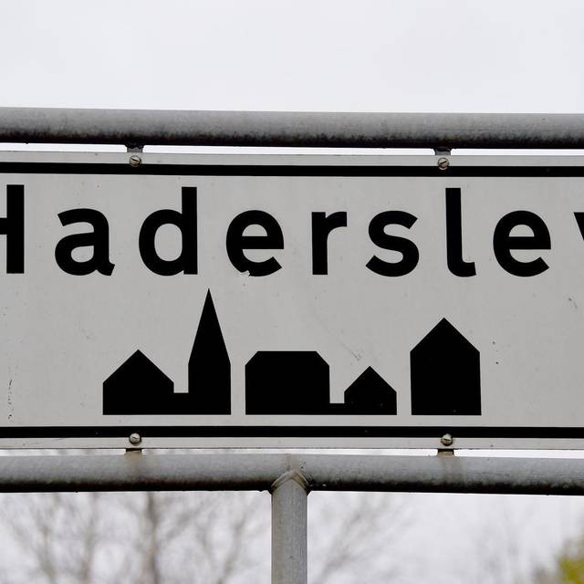 Dänemark - Ortsschild Haderslev