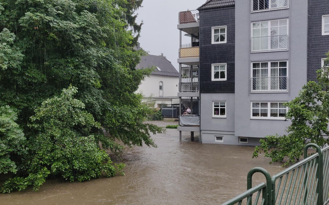 Starkregen Wipperfürth Innenstadt