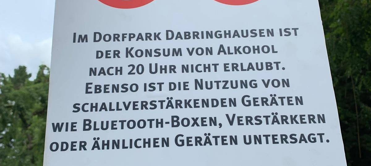 Vandalismus und Lautstärke