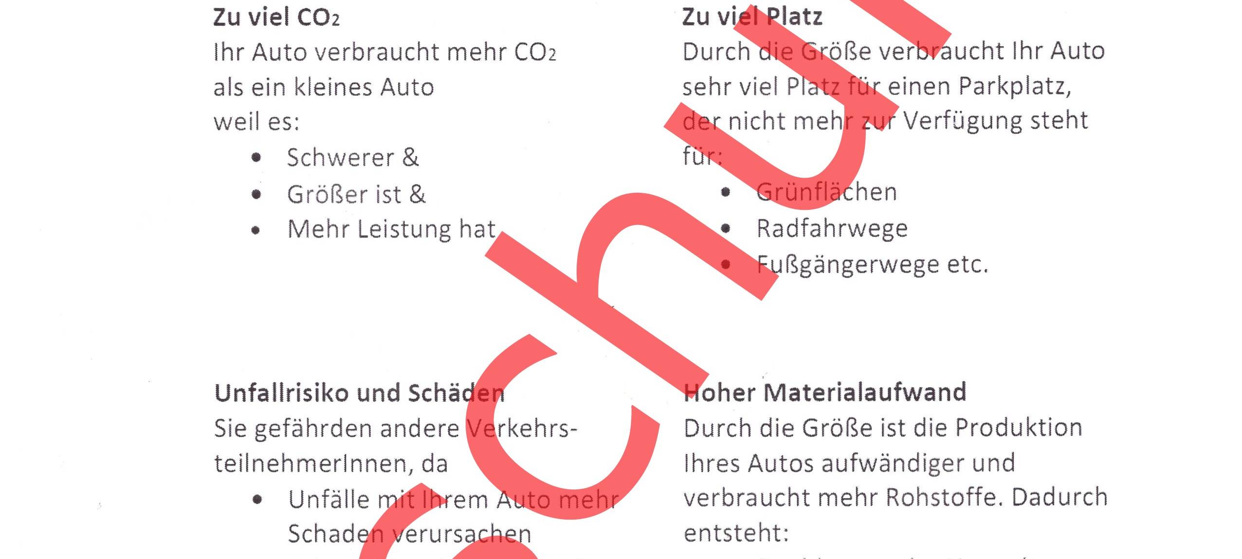 Unbekannte verteilen falsche Knöllchen