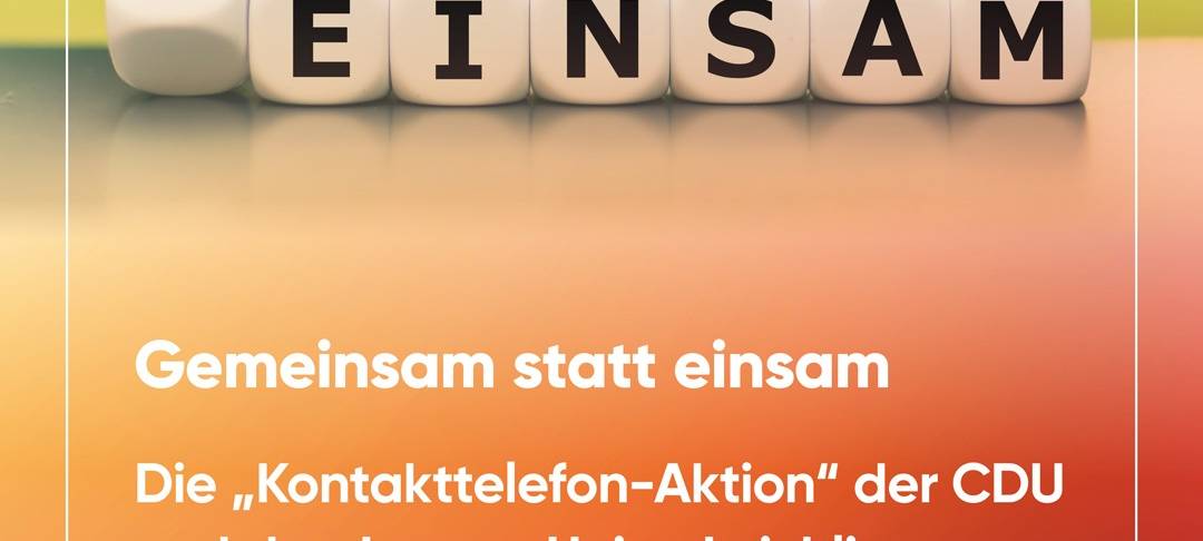 "Gemeinsam statt einsam" - Telefonnummer für Leichlinger