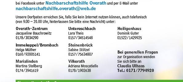Corona: Hilfsangebote im Bergischen