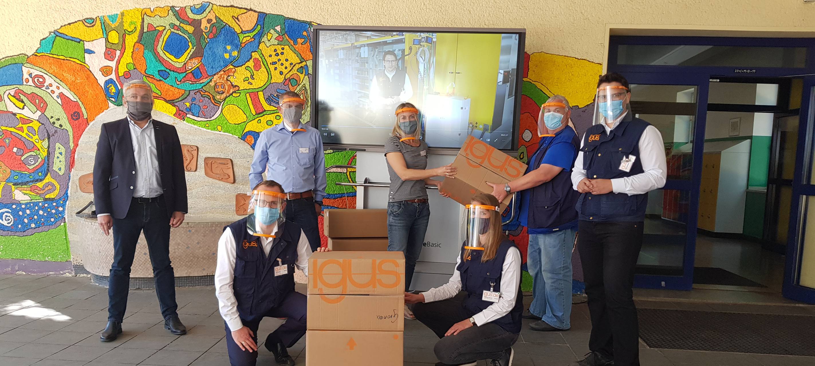 Face Shields für Schüler im Rheinisch-Bergischen