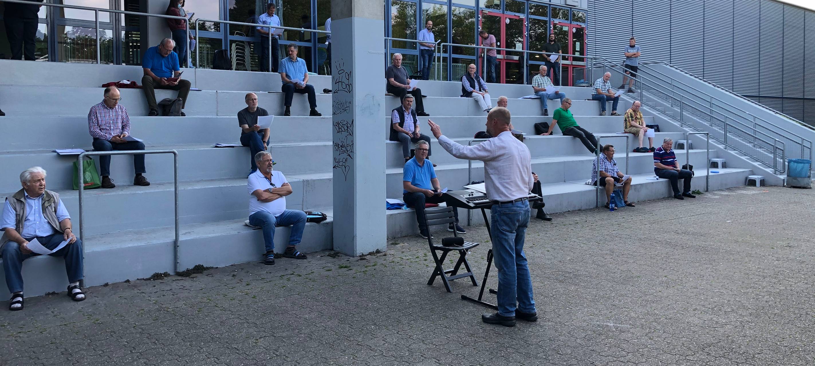 Gladbacher Meisterchor "Heimatklänge" probt Open Air