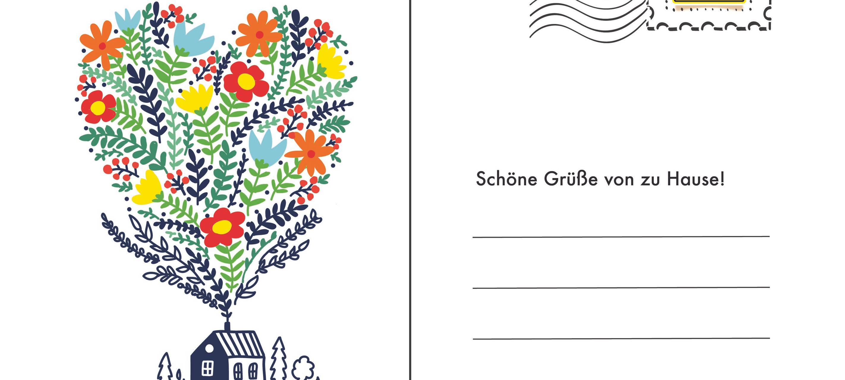 Unsere Zuhause-Postkarte