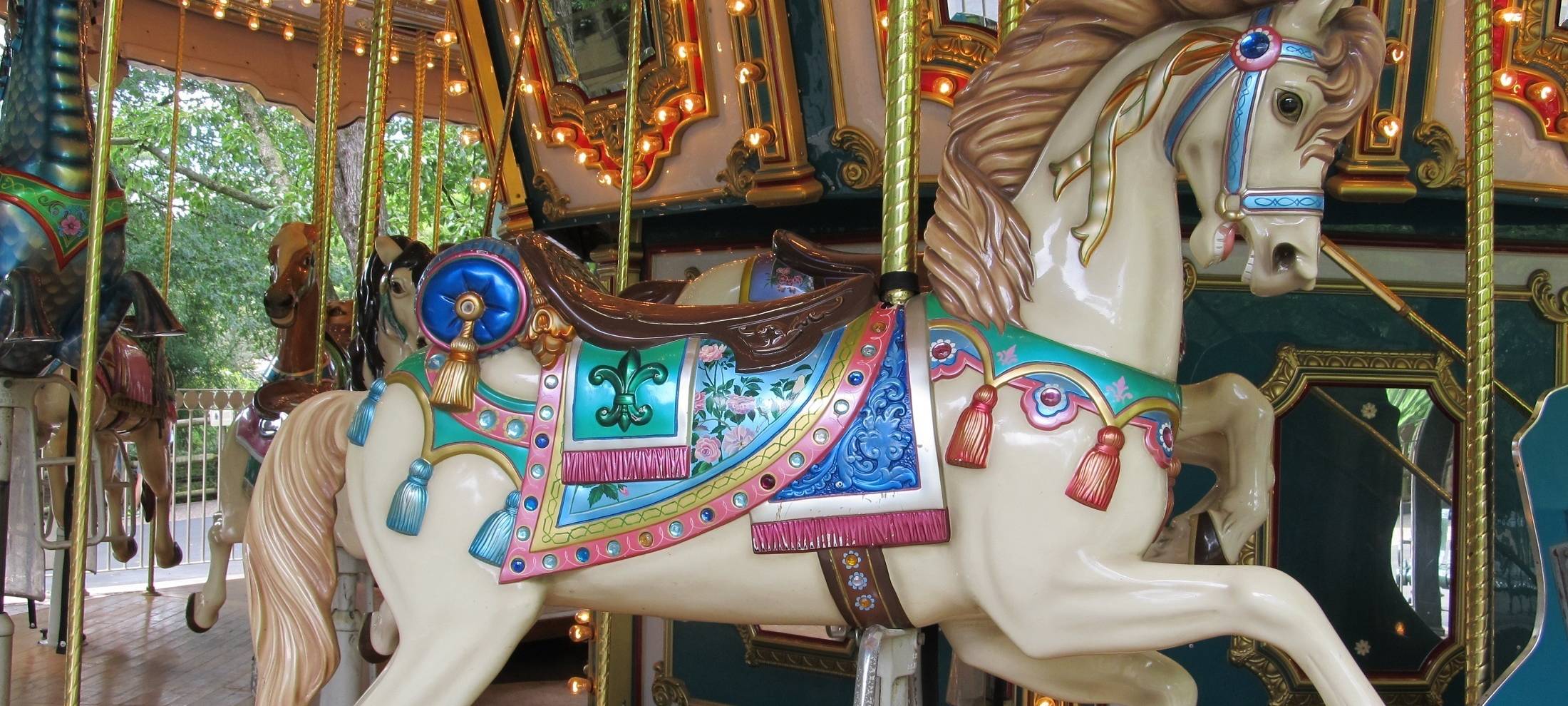 Holzpferd Kirmes Jahrmarkt Kinderkarussel Karussel