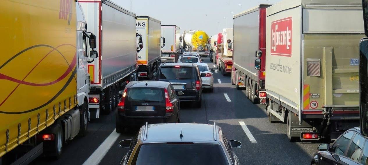 Stau auf der Autobahn