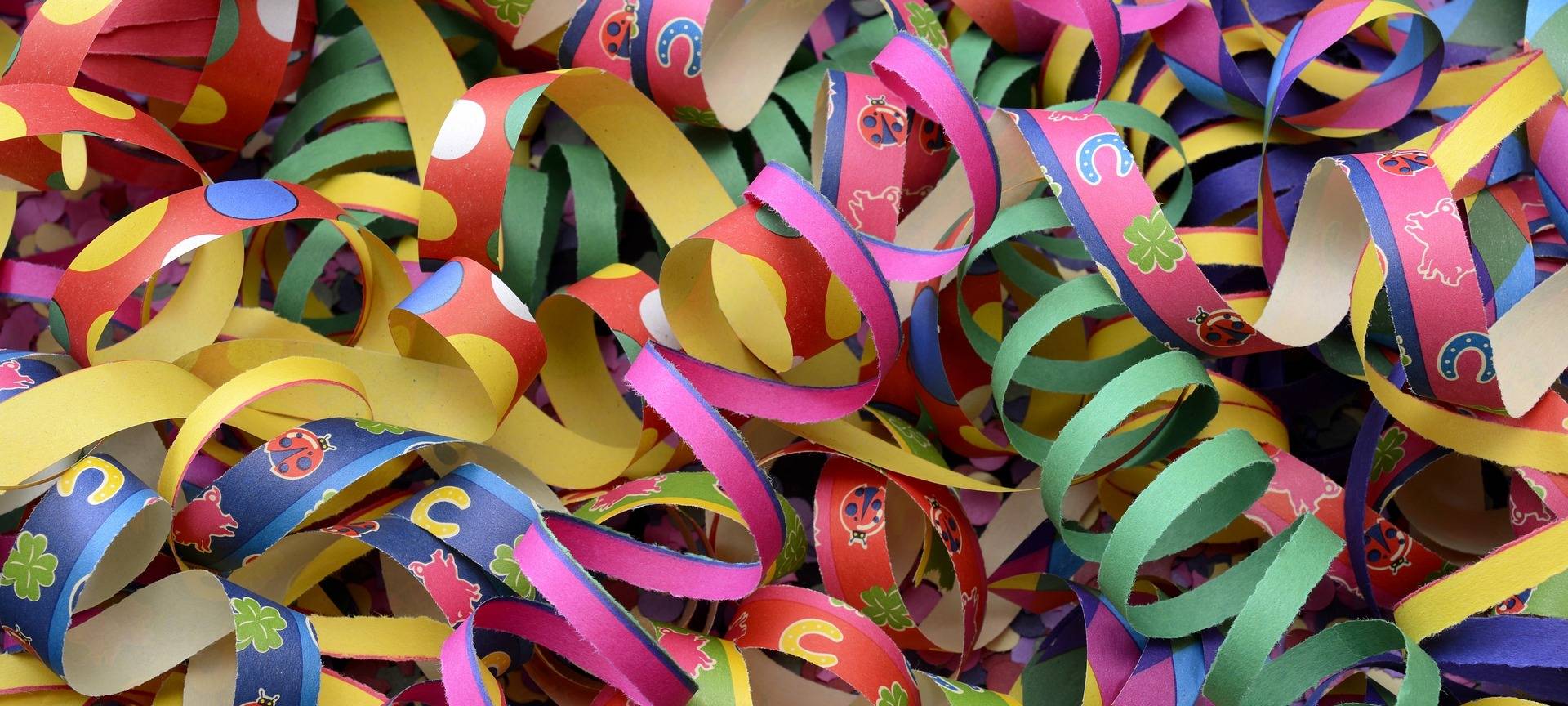 Luftschlangen Party Karneval bunt Konfetti