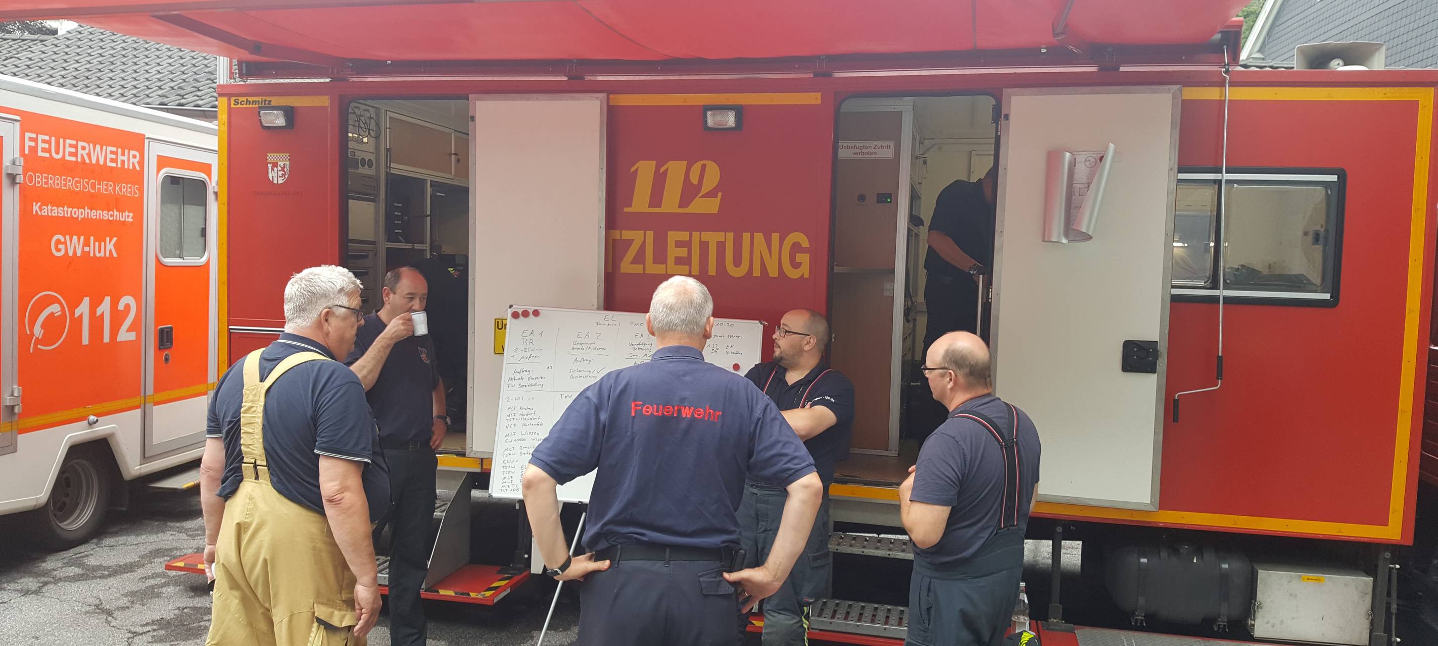 Einsatzleitung Unwetter Hückeswagen