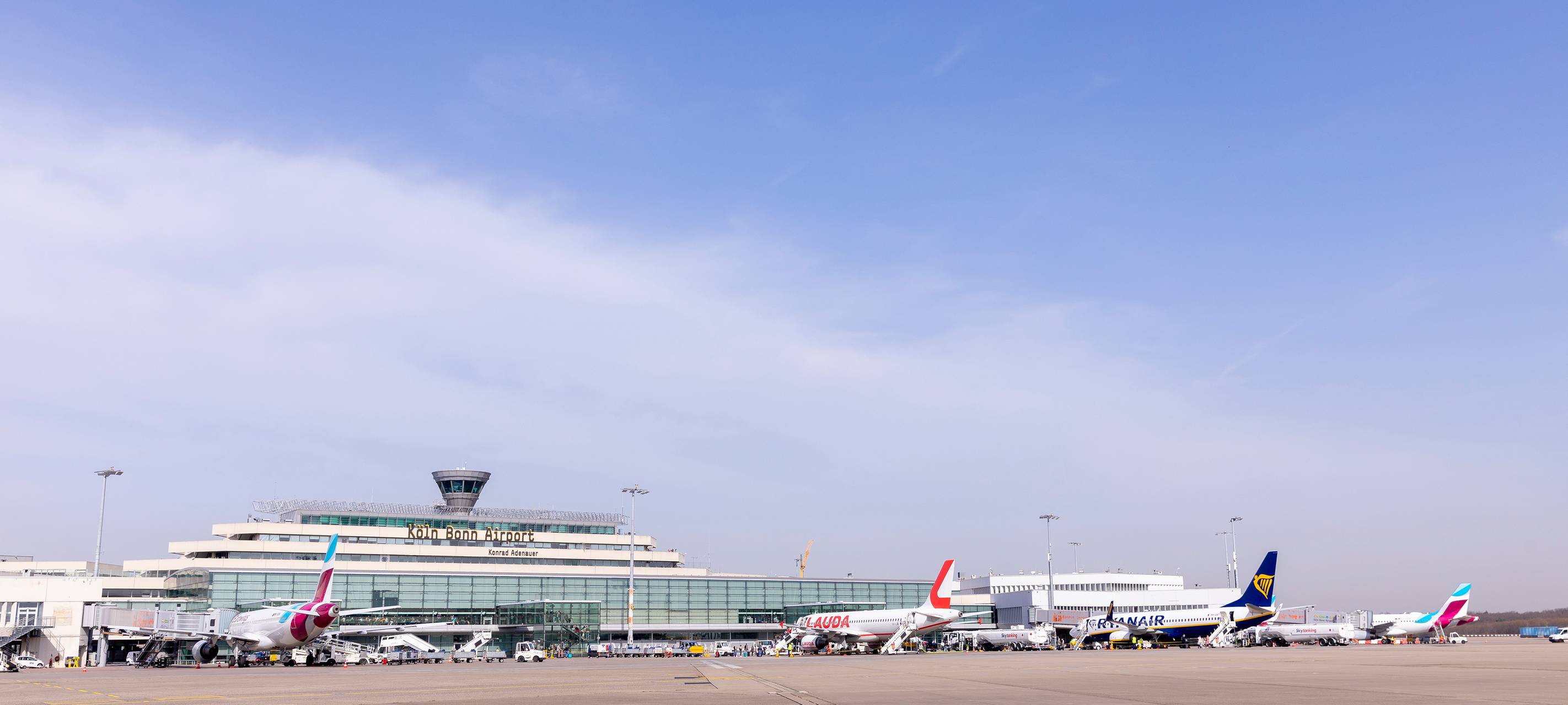 Streik: Leere Terminals in Köln