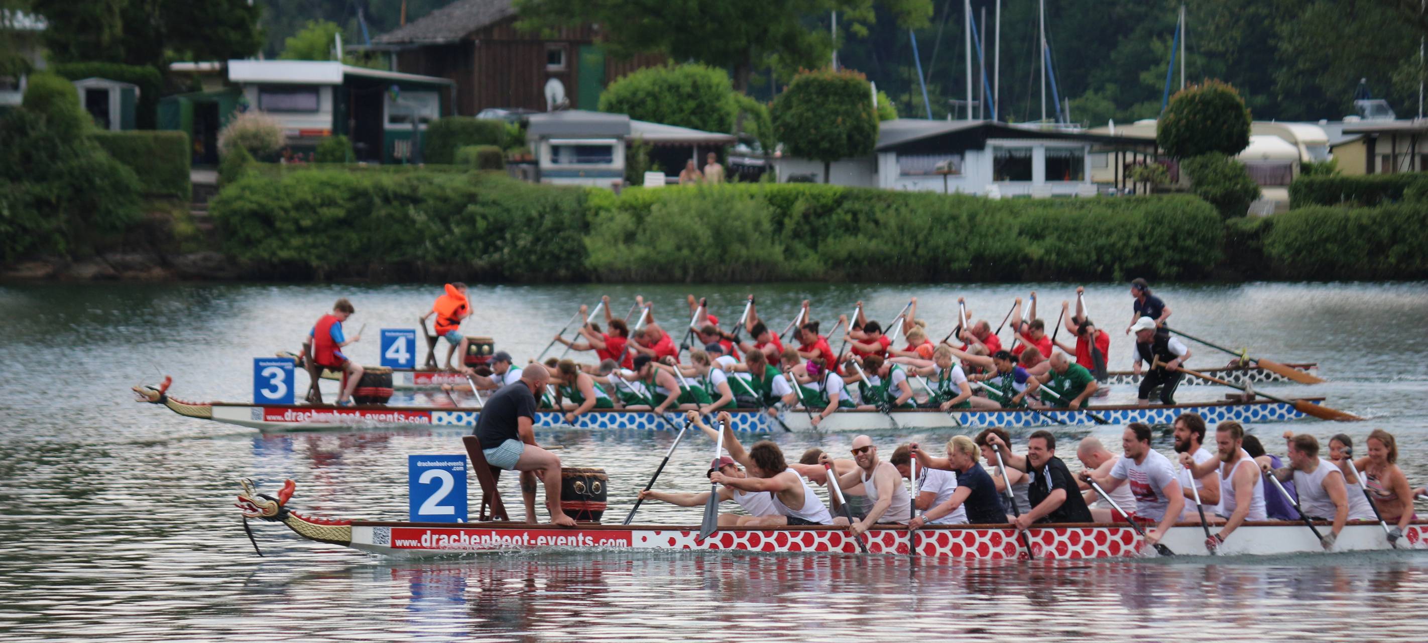 Drachenbootrennen auf der Bever-Talsperre