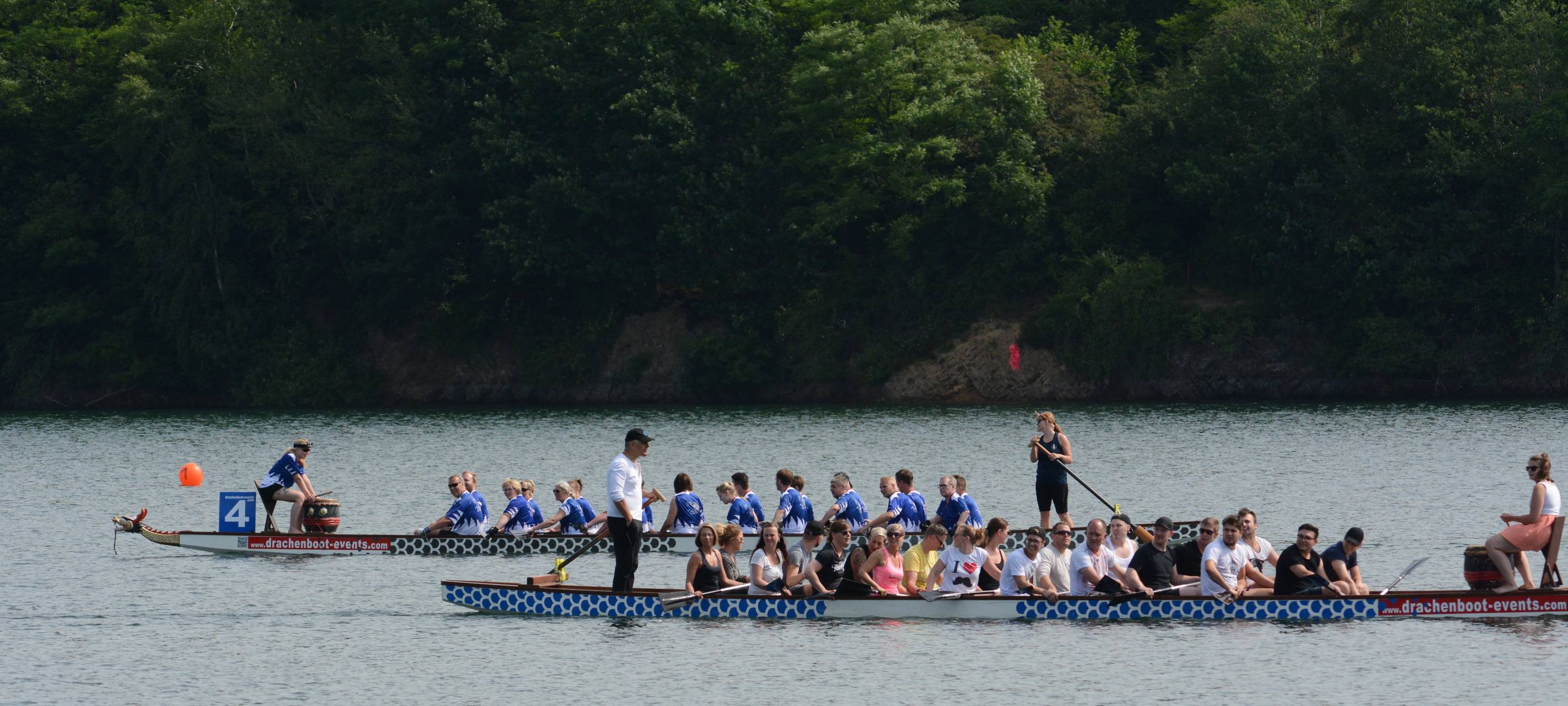 Drachenbootrennen auf der Bever-Talsperre