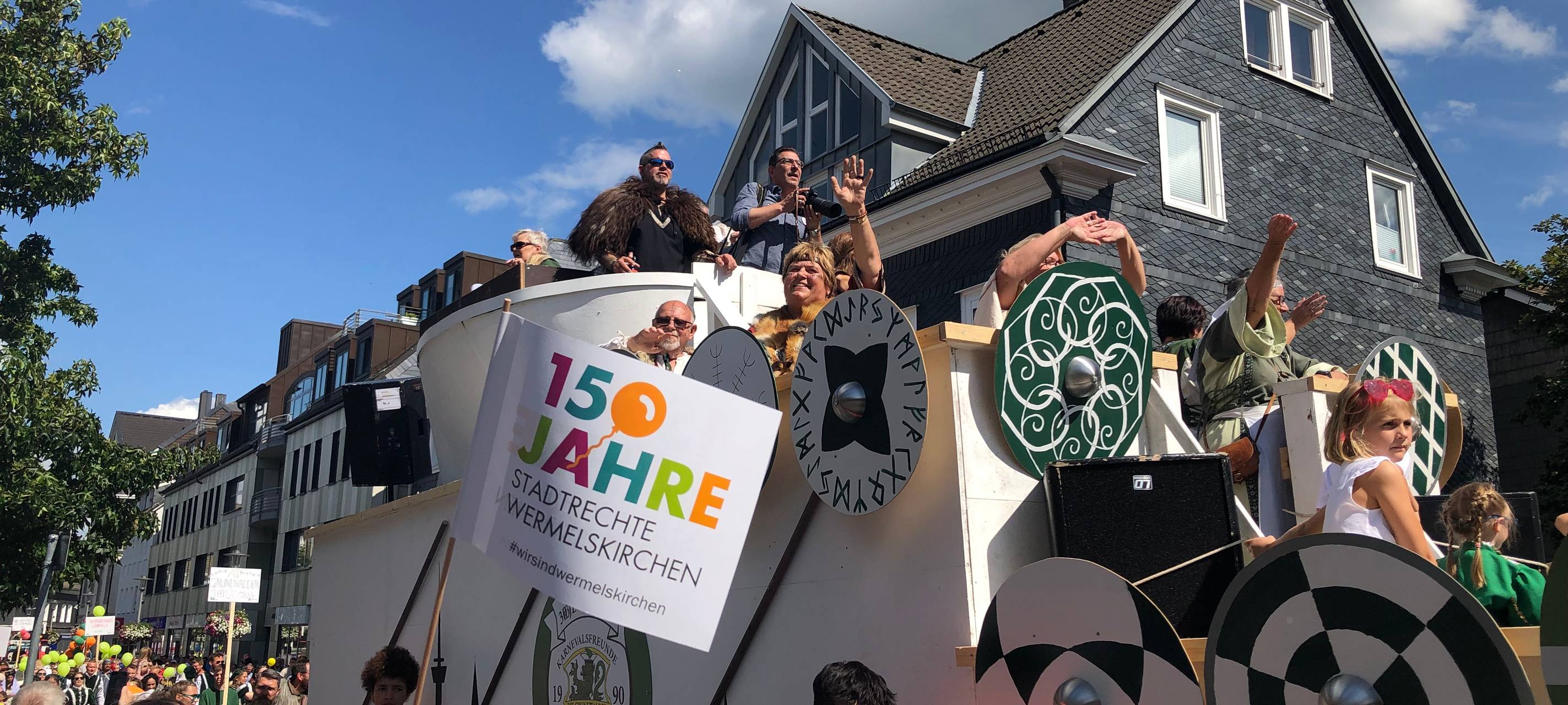 Festumzug zum Stadtjubiläum in Wermelskirchen