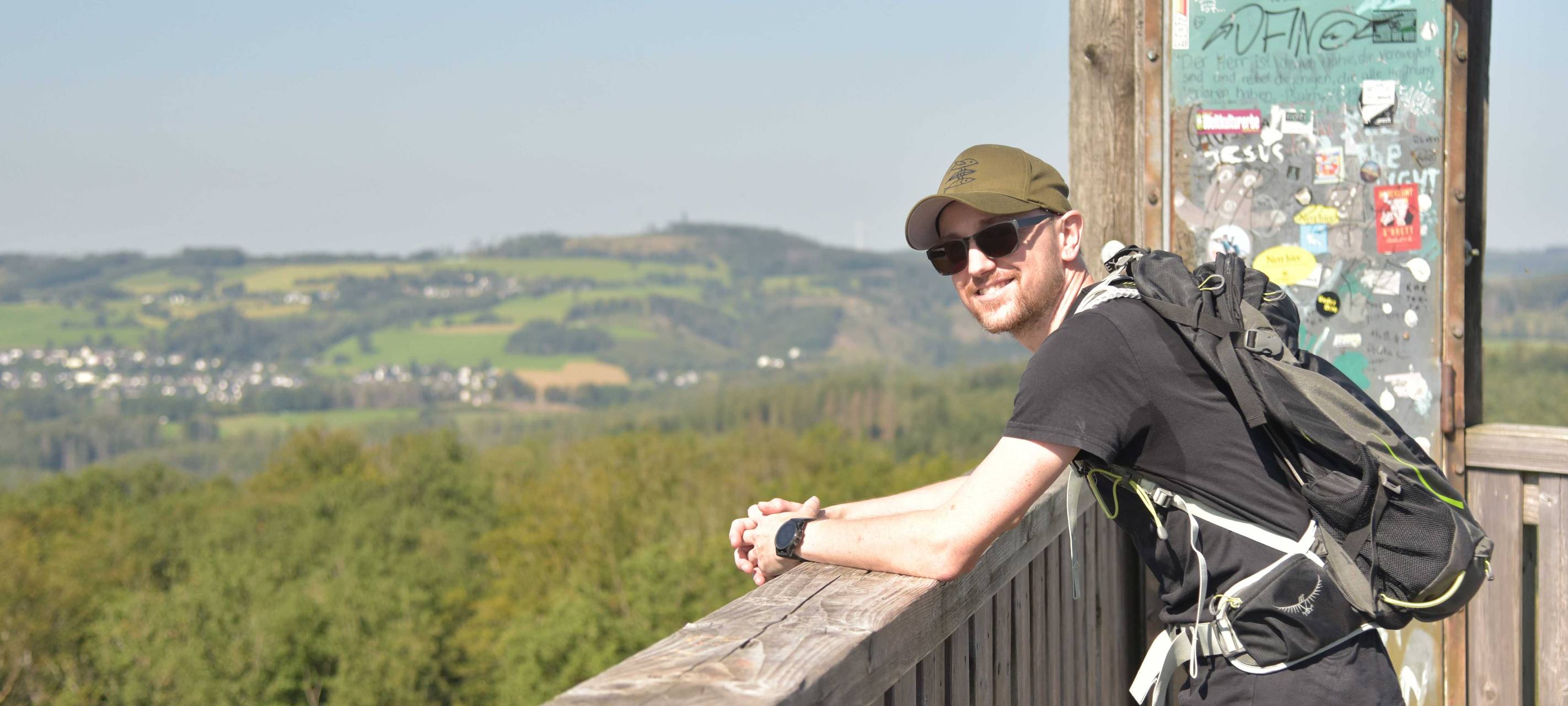 Sonne satt beim Radio Berg Wandertag