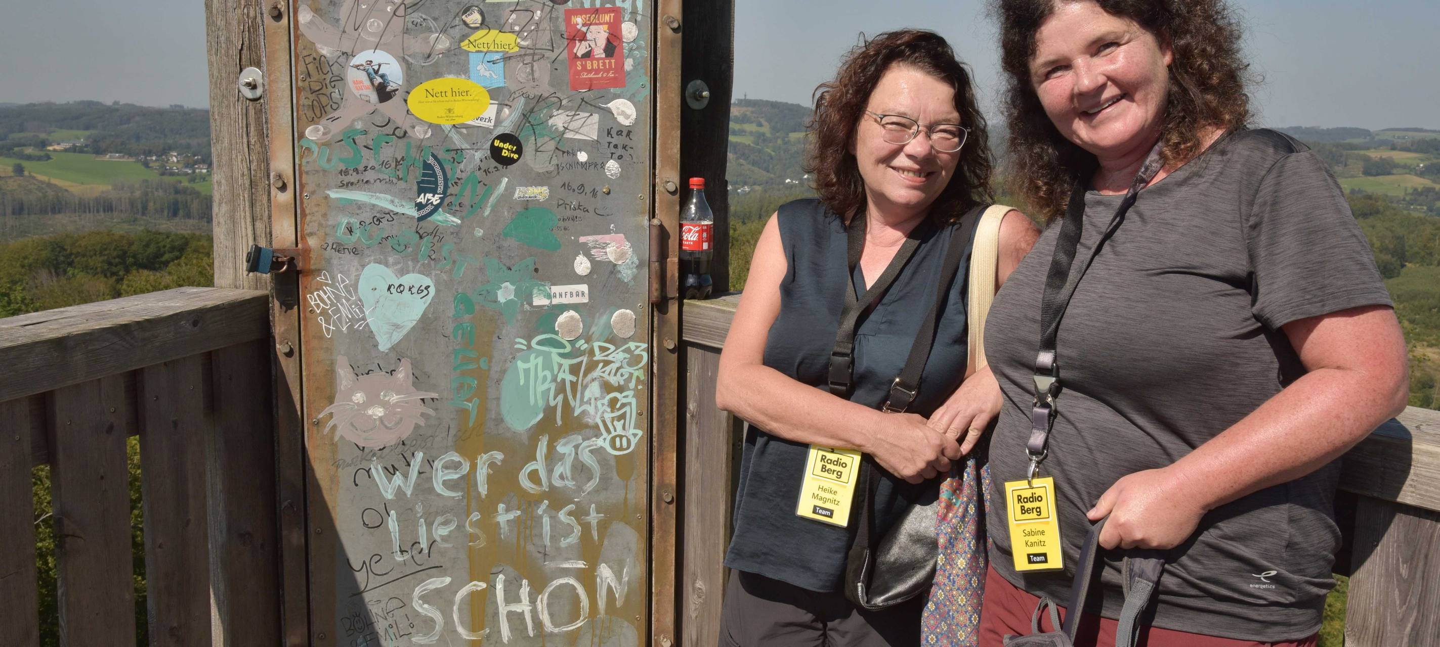 Sonne satt beim Radio Berg Wandertag