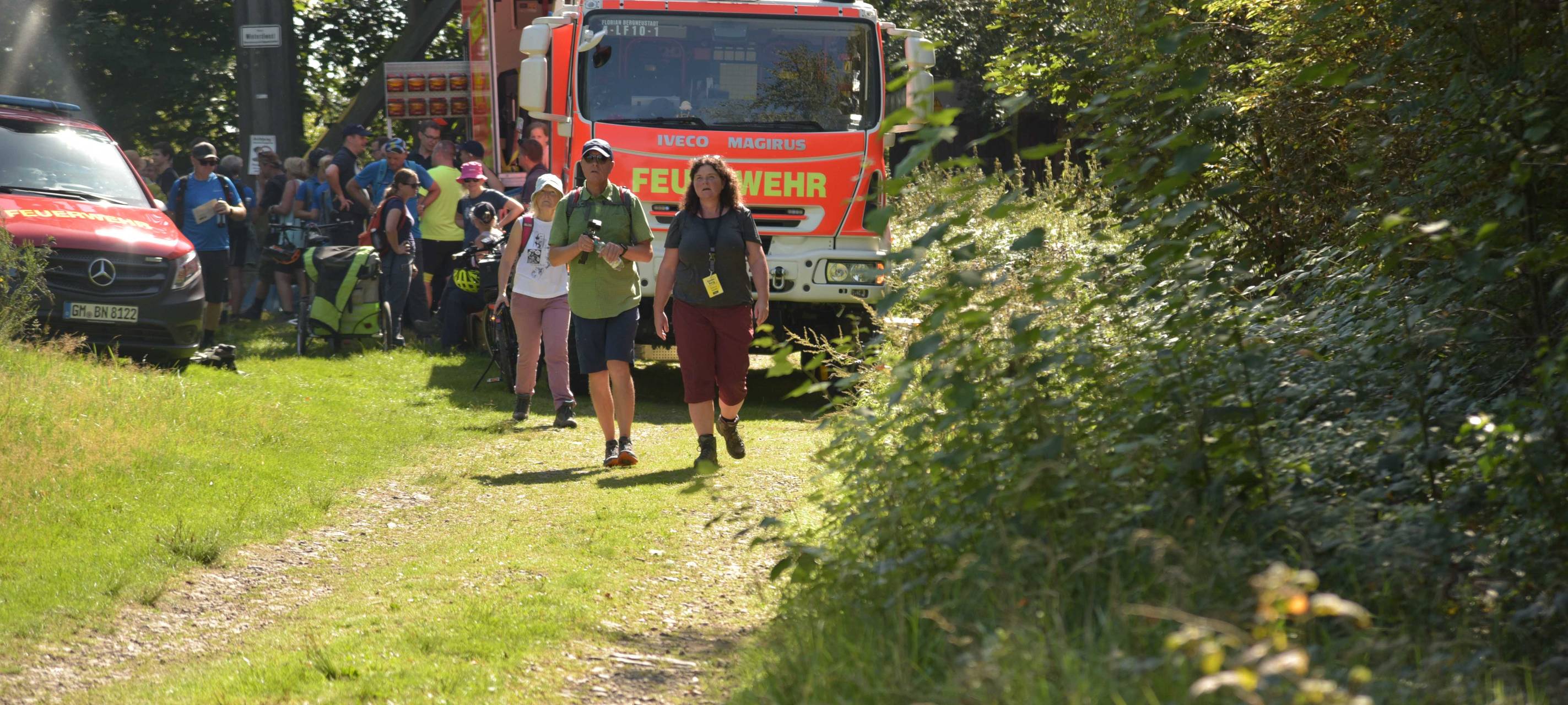 Sonne satt beim Radio Berg Wandertag
