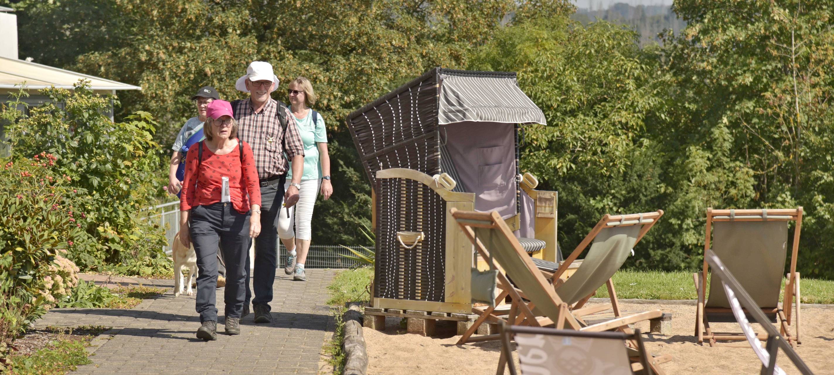 Sonne satt beim Radio Berg Wandertag