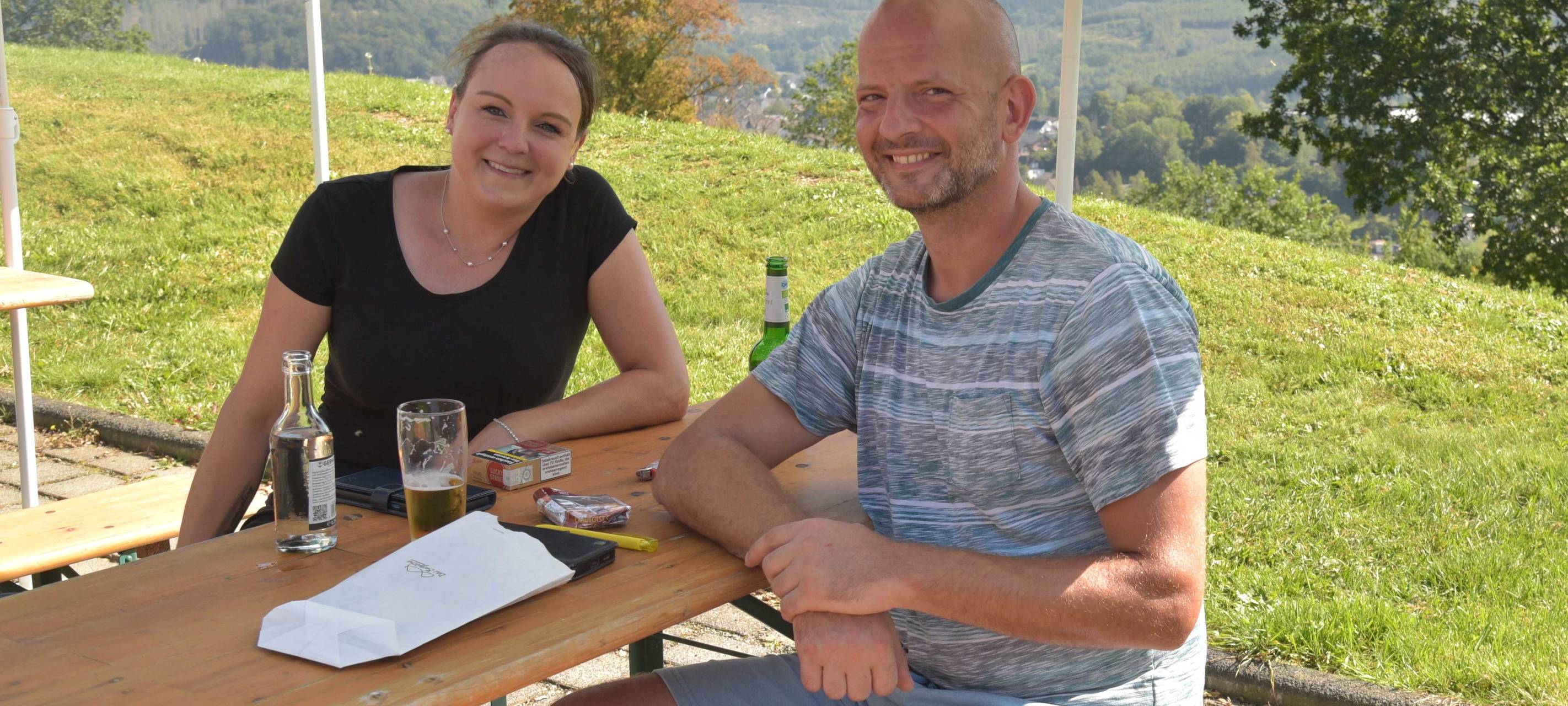 Sonne satt beim Radio Berg Wandertag