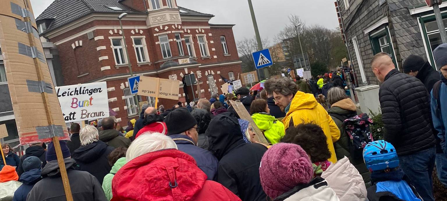 Über 2.000 Leichlinger bei Demo gegen Rechts