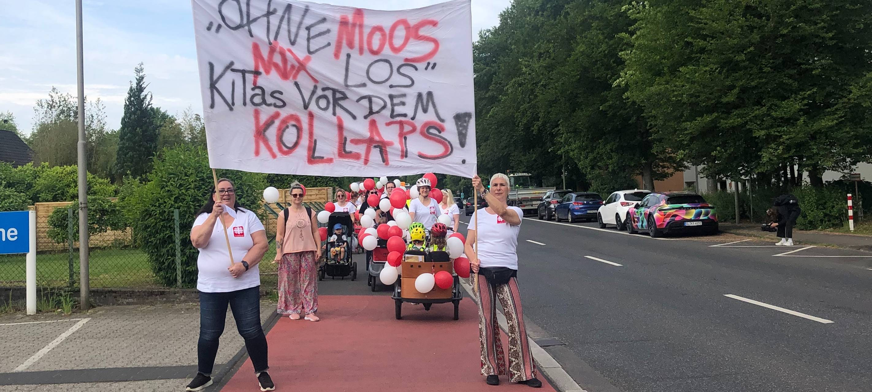 Odenthaler Kita demonstriert