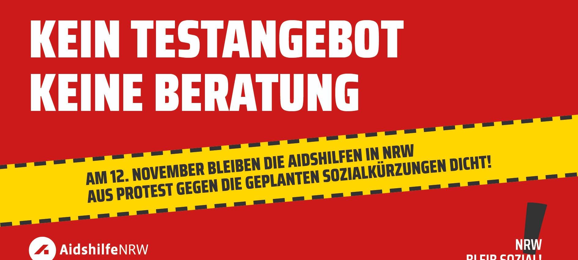 Aidshilfe NRW streikt gegen Kürzungen