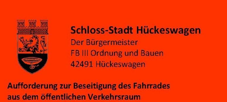 Hückeswagen kämpft gegen Schrottfahrräder
