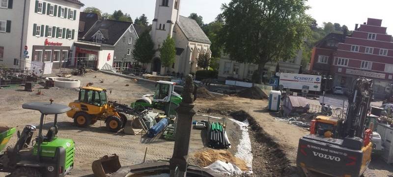 Pflasterung des Marktplatzes kann starten