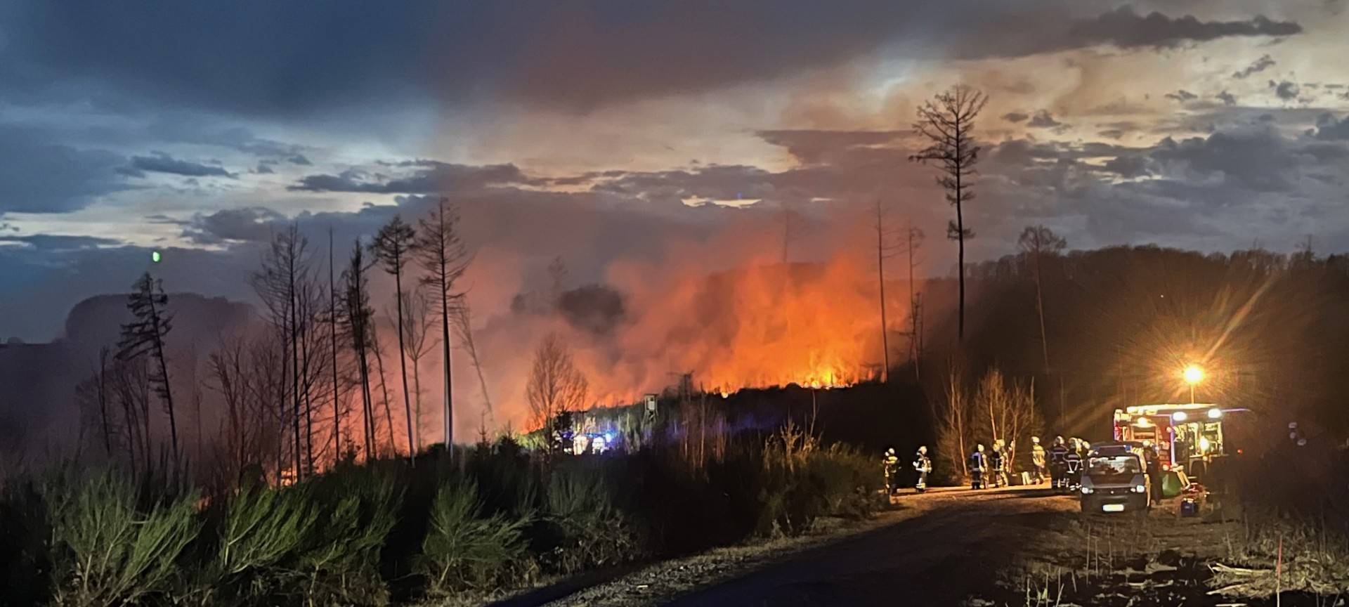 Großer Waldbrand in Lindlar: 35.000 qm standen in Flammen