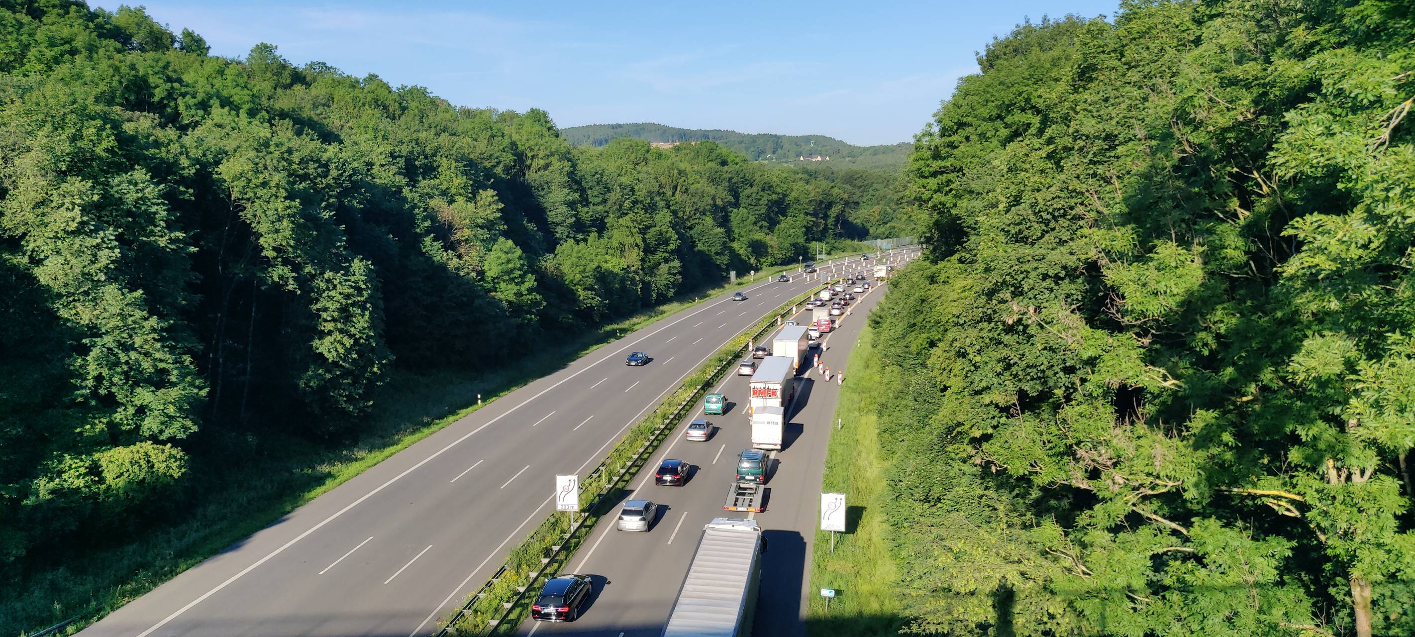 Stau auf der Autobahn