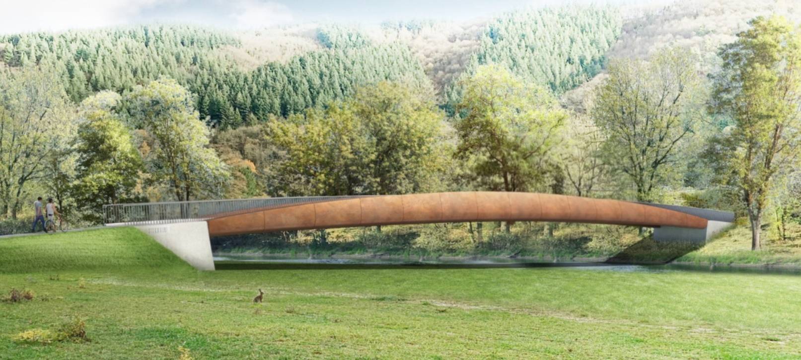 Neue Wander- und Radwegebrücke