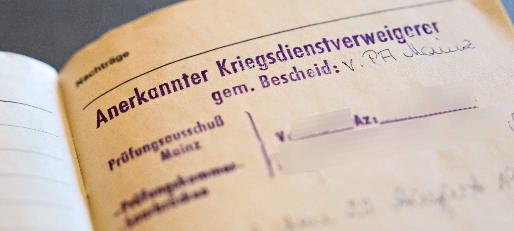 Anerkannter Kriegsdienstverweigerer