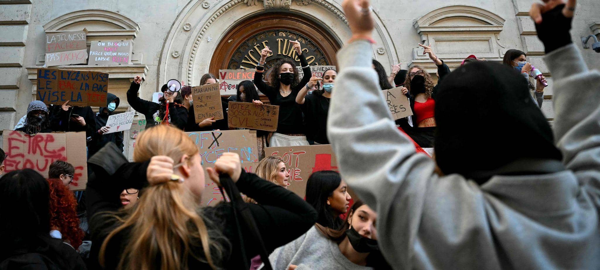 Schulproteste in Frankreich