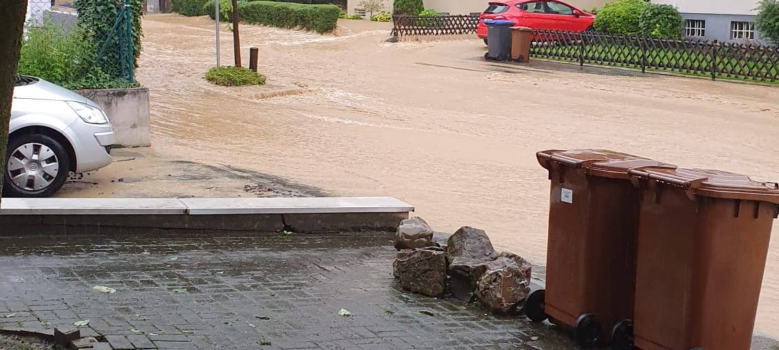 Starkregen Foto privat Bergisch Gladbach