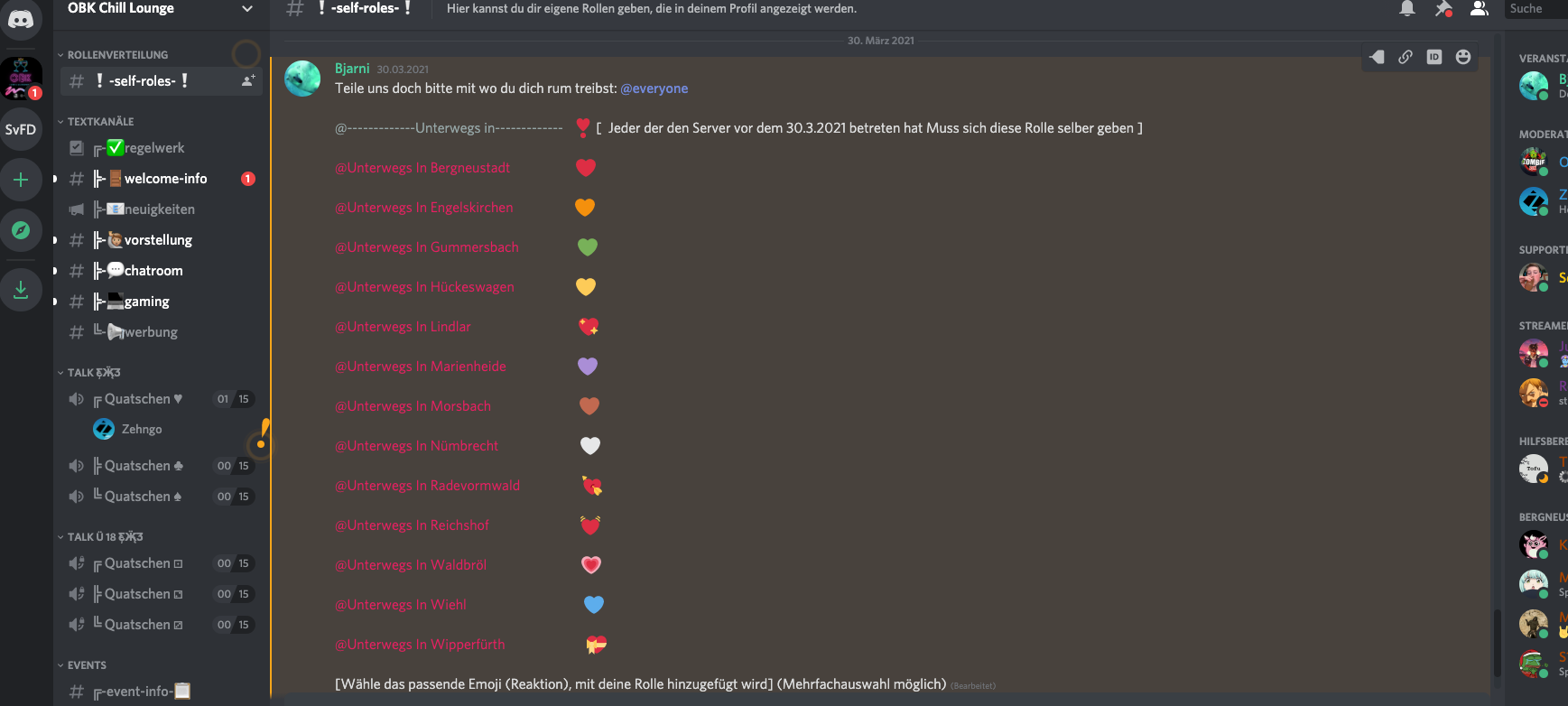Discord Channel für Oberberger