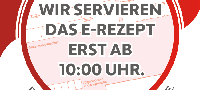 Bis 10 Uhr nur Rezept auf Papier