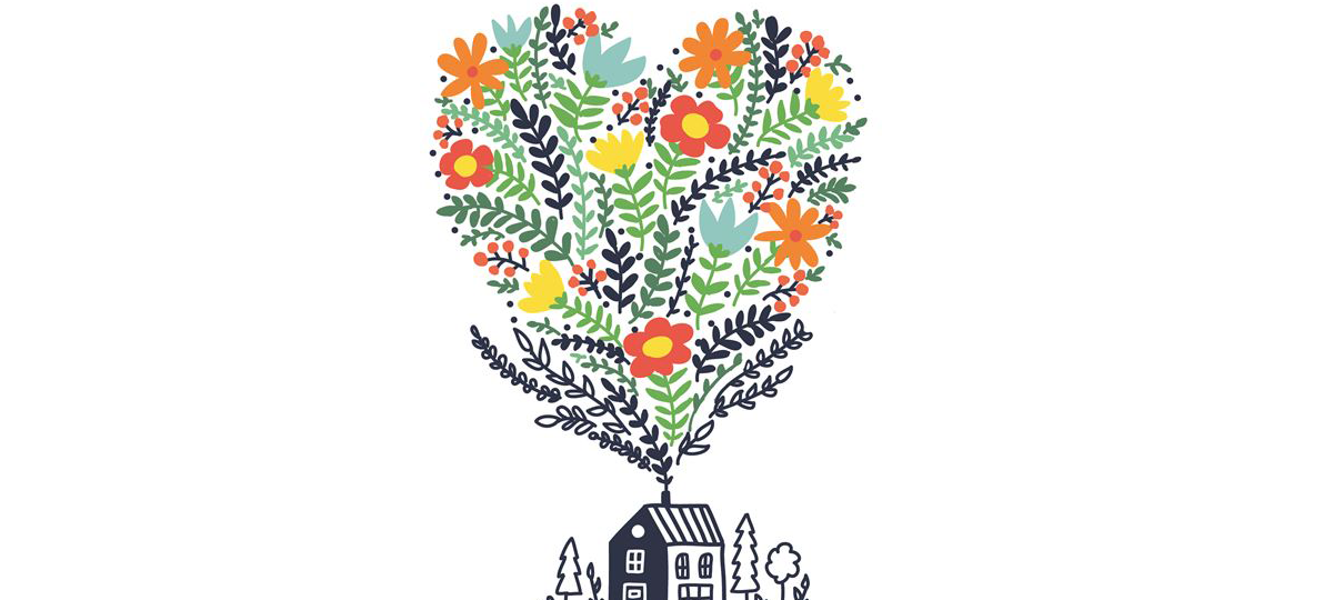 Unsere Zuhause-Postkarte